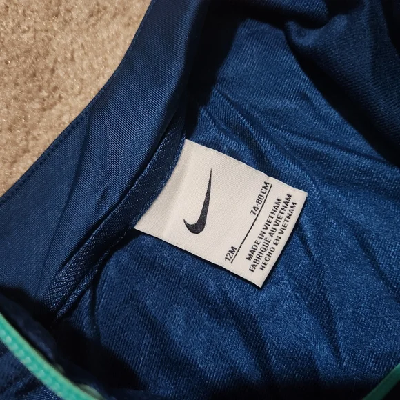Nike Kids Teal and Navy Hoodie Size 12M - Picture 3 of 4